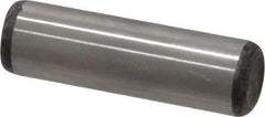 Made in USA - 3/8" Diam x 1-1/4" Pin Length Grade 8 Alloy Steel Standard Dowel Pin - Bright Finish, C 47-58 & C 60 (Surface) Hardness, 16,550 Lb (Single Shear), 33,100 Lb (Double Shear) Breaking Strength, 1 Beveled & 1 Rounded End - Apex Tool & Supply