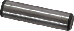 Made in USA - 3/8" Diam x 1-1/2" Pin Length Grade 8 Alloy Steel Standard Dowel Pin - Bright Finish, C 47-58 & C 60 (Surface) Hardness, 16,550 Lb (Single Shear), 33,100 Lb (Double Shear) Breaking Strength, 1 Beveled & 1 Rounded End - Apex Tool & Supply