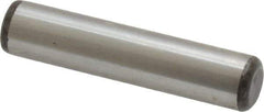 Made in USA - 3/8" Diam x 1-3/4" Pin Length Grade 8 Alloy Steel Standard Dowel Pin - Bright Finish, C 47-58 & C 60 (Surface) Hardness, 16,550 Lb (Single Shear), 33,100 Lb (Double Shear) Breaking Strength, 1 Beveled & 1 Rounded End - Apex Tool & Supply
