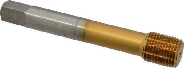 Guhring - 5/8-18 UNF 2BX H9/H10 Thread Limit Modified Bottoming Thread Forming Tap - Cobalt, TiN Finish, 3-13/16" OAL, 0.59" Thread Length, Right Hand Thread, Series 3941 - Apex Tool & Supply