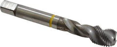 Guhring - 1/2-20 UNF 3 Flute 2B Modified Bottoming Spiral Flute Tap - Cobalt, Bright Finish, 3.381" OAL, Right Hand Flute, Right Hand Thread, Series 3905 - Apex Tool & Supply