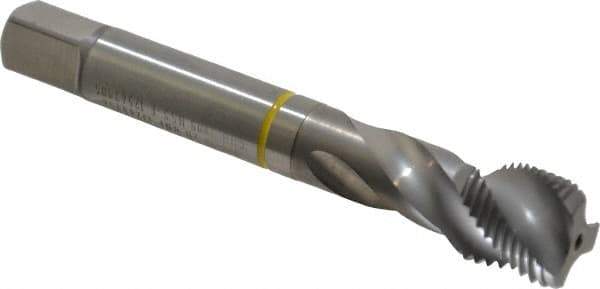 Guhring - 5/8-18 UNF 3 Flute 2B Modified Bottoming Spiral Flute Tap - Cobalt, Bright Finish, 3.811" OAL, Right Hand Flute, Right Hand Thread, Series 3905 - Apex Tool & Supply