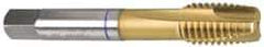Guhring - 5/16-18 UNC, 3 Flute, TiN Finish, Powdered Metal Spiral Point Tap - Plug Chamfer, Right Hand Thread, 2-23/32" OAL, 0.318" Shank Diam, 3B Class of Fit, Series 3997 - Exact Industrial Supply