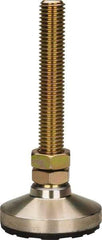 Gibraltar - 5/8-11 Bolt Thread, Studded Pivotal Stud Mount Leveling Pad & Mount - 6,000 Max Lb Capacity, 2-1/2" Base Diam - Apex Tool & Supply