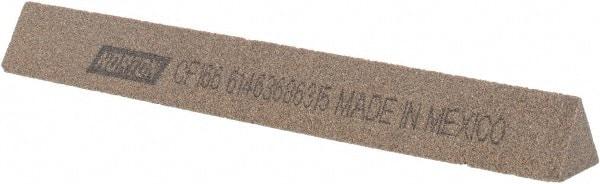Norton - 6" Long x 3/4" Wide x 3/4" Thick, Aluminum Oxide Sharpening Stone - Triangle, Coarse Grade - Apex Tool & Supply