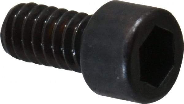 Made in USA - #2-56 UNC Hex Socket Drive, Socket Cap Screw - Alloy Steel, Black Oxide Finish, Fully Threaded, 3/16" Length Under Head - Apex Tool & Supply