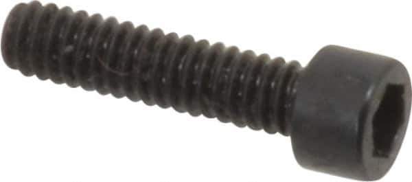 Made in USA - #2-56 UNC Hex Socket Drive, Socket Cap Screw - Alloy Steel, Black Oxide Finish, Fully Threaded, 3/8" Length Under Head - Apex Tool & Supply
