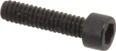 Made in USA - #2-56 UNC Hex Socket Drive, Socket Cap Screw - Alloy Steel, Black Oxide Finish, Fully Threaded, 3/8" Length Under Head - Apex Tool & Supply