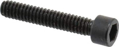 Made in USA - #2-56 UNC Hex Socket Drive, Socket Cap Screw - Alloy Steel, Black Oxide Finish, Fully Threaded, 1/2" Length Under Head - Apex Tool & Supply