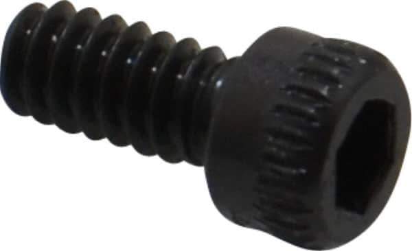 Made in USA - #4-40 UNC Hex Socket Drive, Socket Cap Screw - Alloy Steel, Black Oxide Finish, Fully Threaded, 1/4" Length Under Head - Apex Tool & Supply