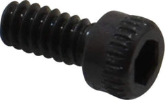 Made in USA - #4-40 UNC Hex Socket Drive, Socket Cap Screw - Alloy Steel, Black Oxide Finish, Fully Threaded, 1/4" Length Under Head - Apex Tool & Supply