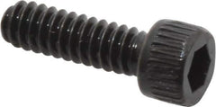 Made in USA - #4-40 UNC Hex Socket Drive, Socket Cap Screw - Alloy Steel, Black Oxide Finish, Fully Threaded, 3/8" Length Under Head - Apex Tool & Supply