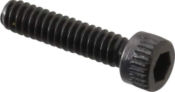 Made in USA - #4-40 UNC Hex Socket Drive, Socket Cap Screw - Alloy Steel, Black Oxide Finish, Fully Threaded, 1/2" Length Under Head - Apex Tool & Supply