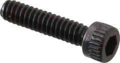 Made in USA - #4-40 UNC Hex Socket Drive, Socket Cap Screw - Alloy Steel, Black Oxide Finish, Fully Threaded, 1/2" Length Under Head - Apex Tool & Supply