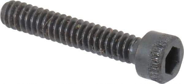 Made in USA - #4-40 UNC Hex Socket Drive, Socket Cap Screw - Alloy Steel, Black Oxide Finish, Fully Threaded, 5/8" Length Under Head - Apex Tool & Supply