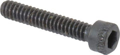 Made in USA - #4-40 UNC Hex Socket Drive, Socket Cap Screw - Alloy Steel, Black Oxide Finish, Fully Threaded, 5/8" Length Under Head - Apex Tool & Supply