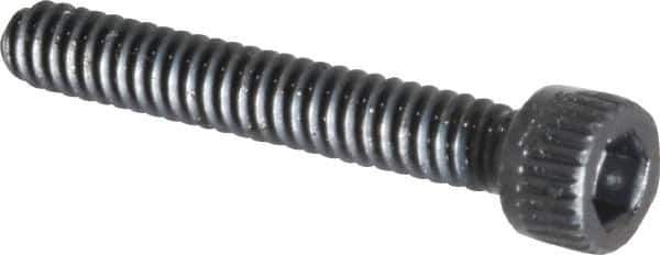 Made in USA - #4-40 UNC Hex Socket Drive, Socket Cap Screw - Alloy Steel, Black Oxide Finish, Fully Threaded, 3/4" Length Under Head - Apex Tool & Supply