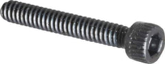 Made in USA - #4-40 UNC Hex Socket Drive, Socket Cap Screw - Alloy Steel, Black Oxide Finish, Fully Threaded, 3/4" Length Under Head - Apex Tool & Supply