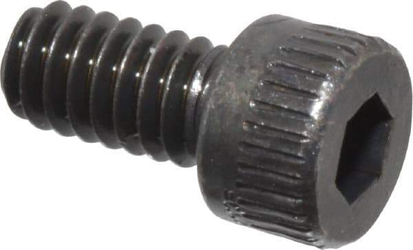 Made in USA - #5-40 UNC Hex Socket Drive, Socket Cap Screw - Alloy Steel, Black Oxide Finish, Fully Threaded, 1/4" Length Under Head - Apex Tool & Supply