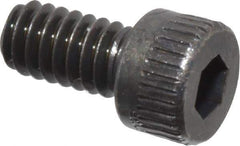 Made in USA - #5-40 UNC Hex Socket Drive, Socket Cap Screw - Alloy Steel, Black Oxide Finish, Fully Threaded, 1/4" Length Under Head - Apex Tool & Supply