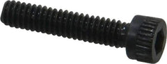 Made in USA - #5-40 UNC Hex Socket Drive, Socket Cap Screw - Alloy Steel, Black Oxide Finish, Fully Threaded, 5/8" Length Under Head - Apex Tool & Supply