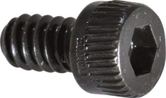 Made in USA - #6-32 UNC Hex Socket Drive, Socket Cap Screw - Alloy Steel, Black Oxide Finish, Fully Threaded, 1/4" Length Under Head - Apex Tool & Supply