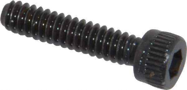 Made in USA - #6-32 UNC Hex Socket Drive, Socket Cap Screw - Alloy Steel, Black Oxide Finish, Fully Threaded, 5/8" Length Under Head - Apex Tool & Supply