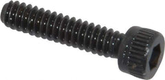 Made in USA - #6-32 UNC Hex Socket Drive, Socket Cap Screw - Alloy Steel, Black Oxide Finish, Fully Threaded, 5/8" Length Under Head - Apex Tool & Supply