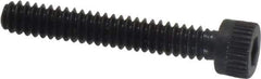 Made in USA - #6-32 UNC Hex Socket Drive, Socket Cap Screw - Alloy Steel, Black Oxide Finish, Fully Threaded, 7/8" Length Under Head - Apex Tool & Supply