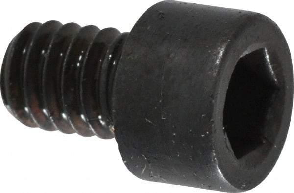 Made in USA - #8-32 UNC Hex Socket Drive, Socket Cap Screw - Alloy Steel, Black Oxide Finish, Fully Threaded, 1/4" Length Under Head - Apex Tool & Supply