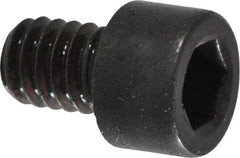 Made in USA - #8-32 UNC Hex Socket Drive, Socket Cap Screw - Alloy Steel, Black Oxide Finish, Fully Threaded, 1/4" Length Under Head - Apex Tool & Supply