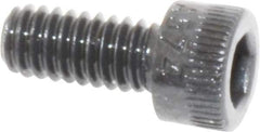 Made in USA - #8-32 UNC Hex Socket Drive, Socket Cap Screw - Alloy Steel, Black Oxide Finish, Fully Threaded, 3/8" Length Under Head - Apex Tool & Supply