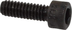 Made in USA - #8-32 UNC Hex Socket Drive, Socket Cap Screw - Alloy Steel, Black Oxide Finish, Fully Threaded, 1/2" Length Under Head - Apex Tool & Supply