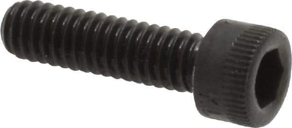 Made in USA - #8-32 UNC Hex Socket Drive, Socket Cap Screw - Alloy Steel, Black Oxide Finish, Fully Threaded, 5/8" Length Under Head - Apex Tool & Supply