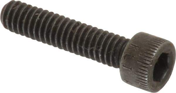 Made in USA - #8-32 UNC Hex Socket Drive, Socket Cap Screw - Alloy Steel, Black Oxide Finish, Fully Threaded, 3/4" Length Under Head - Apex Tool & Supply