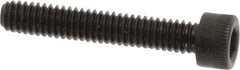 Made in USA - #8-32 UNC Hex Socket Drive, Socket Cap Screw - Alloy Steel, Black Oxide Finish, Fully Threaded, 1" Length Under Head - Apex Tool & Supply
