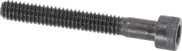 Made in USA - #8-32 UNC Hex Socket Drive, Socket Cap Screw - Alloy Steel, Black Oxide Finish, Partially Threaded, 1-1/4" Length Under Head - Apex Tool & Supply