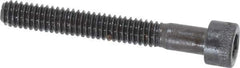 Made in USA - #8-32 UNC Hex Socket Drive, Socket Cap Screw - Alloy Steel, Black Oxide Finish, Partially Threaded, 1-1/4" Length Under Head - Apex Tool & Supply