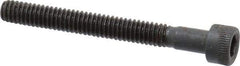 Made in USA - #8-32 UNC Hex Socket Drive, Socket Cap Screw - Alloy Steel, Black Oxide Finish, Partially Threaded, 1-1/2" Length Under Head - Apex Tool & Supply