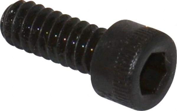 Made in USA - #10-24 UNC Hex Socket Drive, Socket Cap Screw - Alloy Steel, Black Oxide Finish, Fully Threaded, 1/2" Length Under Head - Apex Tool & Supply