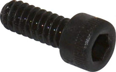 Made in USA - #10-24 UNC Hex Socket Drive, Socket Cap Screw - Alloy Steel, Black Oxide Finish, Fully Threaded, 1/2" Length Under Head - Apex Tool & Supply