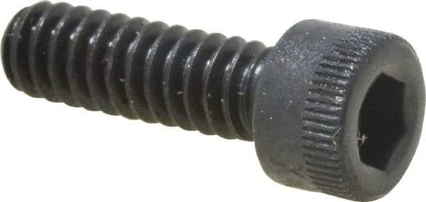 Made in USA - #10-24 UNC Hex Socket Drive, Socket Cap Screw - Alloy Steel, Black Oxide Finish, Fully Threaded, 5/8" Length Under Head - Apex Tool & Supply