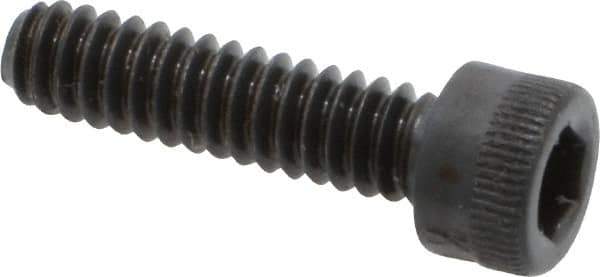 Made in USA - #10-24 UNC Hex Socket Drive, Socket Cap Screw - Alloy Steel, Black Oxide Finish, Fully Threaded, 3/4" Length Under Head - Apex Tool & Supply