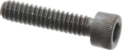 Made in USA - #10-24 UNC Hex Socket Drive, Socket Cap Screw - Alloy Steel, Black Oxide Finish, Fully Threaded, 7/8" Length Under Head - Apex Tool & Supply