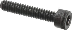Made in USA - #10-24 UNC Hex Socket Drive, Socket Cap Screw - Alloy Steel, Black Oxide Finish, Fully Threaded, 1" Length Under Head - Apex Tool & Supply