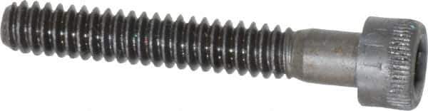 Made in USA - #10-24 UNC Hex Socket Drive, Socket Cap Screw - Alloy Steel, Black Oxide Finish, Partially Threaded, 1-1/4" Length Under Head - Apex Tool & Supply
