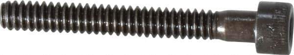 Made in USA - #10-24 UNC Hex Socket Drive, Socket Cap Screw - Alloy Steel, Black Oxide Finish, Partially Threaded, 1-1/2" Length Under Head - Apex Tool & Supply