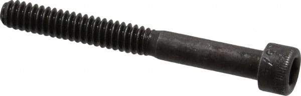 Made in USA - #10-24 UNC Hex Socket Drive, Socket Cap Screw - Alloy Steel, Black Oxide Finish, Partially Threaded, 1-3/4" Length Under Head - Apex Tool & Supply