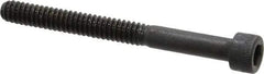 Made in USA - #10-24 UNC Hex Socket Drive, Socket Cap Screw - Alloy Steel, Black Oxide Finish, Partially Threaded, 2" Length Under Head - Apex Tool & Supply