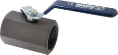 NIBCO - 2" Pipe, Carbon Steel Standard Ball Valve - 1 Piece, Inline - One Way Flow, FNPT x FNPT Ends, Lever Handle, 1,500 WOG - Apex Tool & Supply